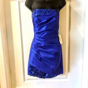 Jessica McClintock Strapless Formal Mini Dress